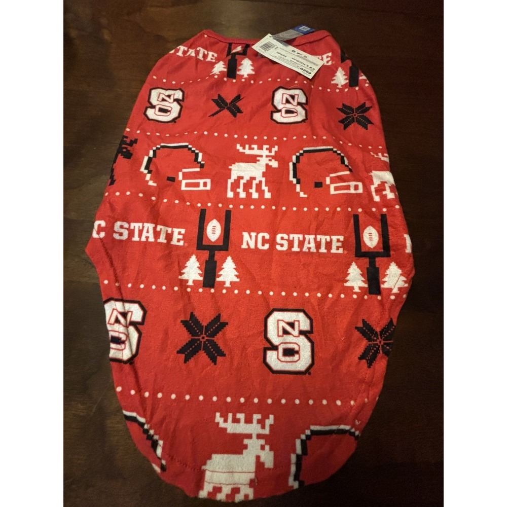 Foco NC State Wolfpack‎ Christmas Dog Sweater Outfit Size Large NEW